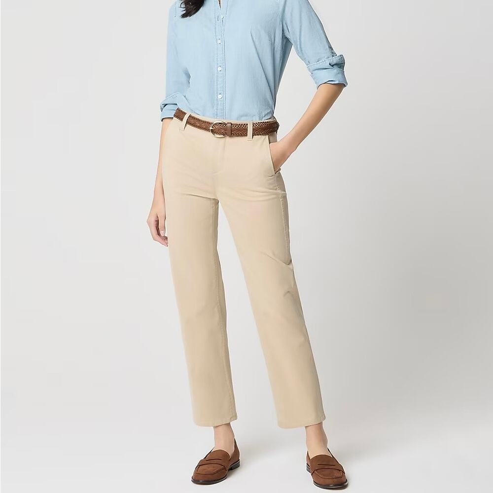 NWT J.Crew Factory Petite Everyday Chino Pant In Light Khaki Size 6 Petite